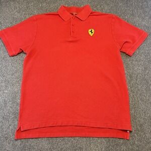 Vintage Ferrari Racing Polo Shirt Mens Size Large 90s 1999 Scuderia Corsa